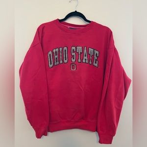 red ohio state crewneck sweatshirt